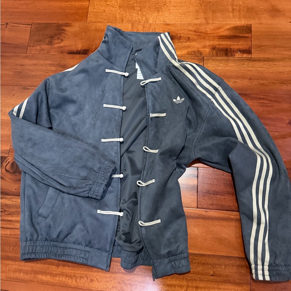 Adidas Men's Gray/Blue Tang Jacket